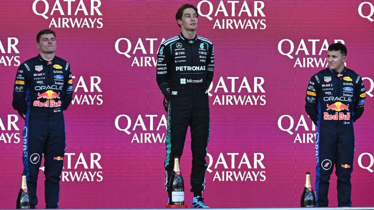 George Russell closes title gap with impressive win in Baku