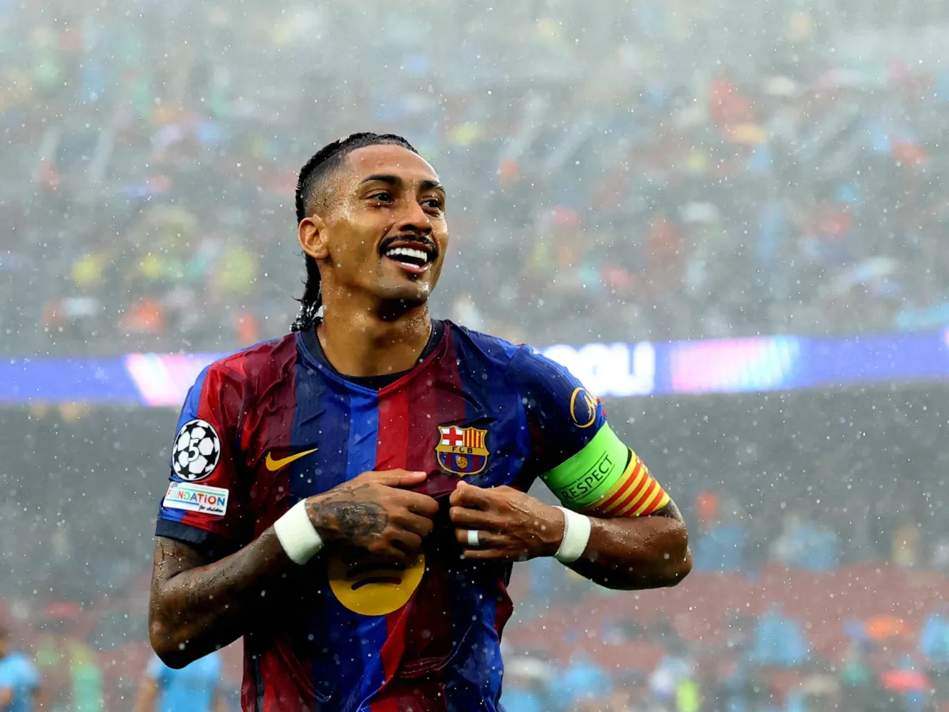 Rampant Raphinha nets two goals as Barcelona rout Feyenoord