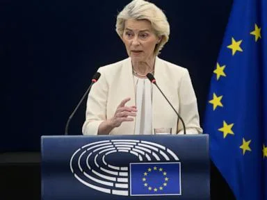 EU chief sets out her vision for Europe's future in a key speech watched by Canada's Mark Carney