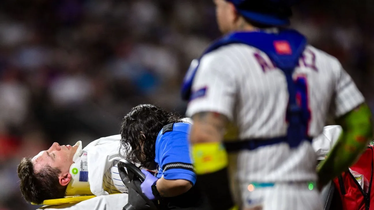 Mets 1B Young will miss rest of season after collision