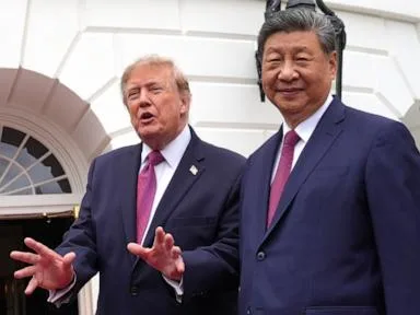 Trump relishes showing Xi his Marine One chopper and new White House helipad